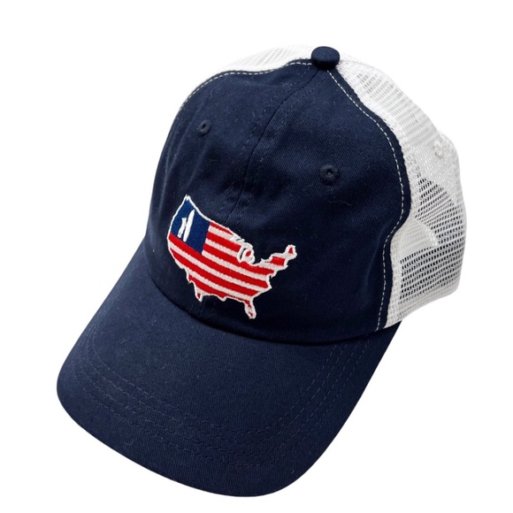 johnnie-O Other - NWOT Johnnie-O American Flag Embroidered Logo Mesh Back Hat USA Patriotic